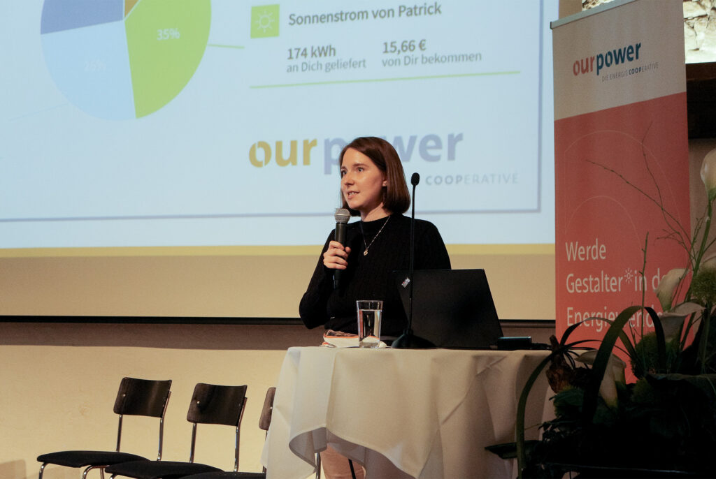 Natascha Fenz bei ihrem Vortrag beim Energiesymposium Freistadt