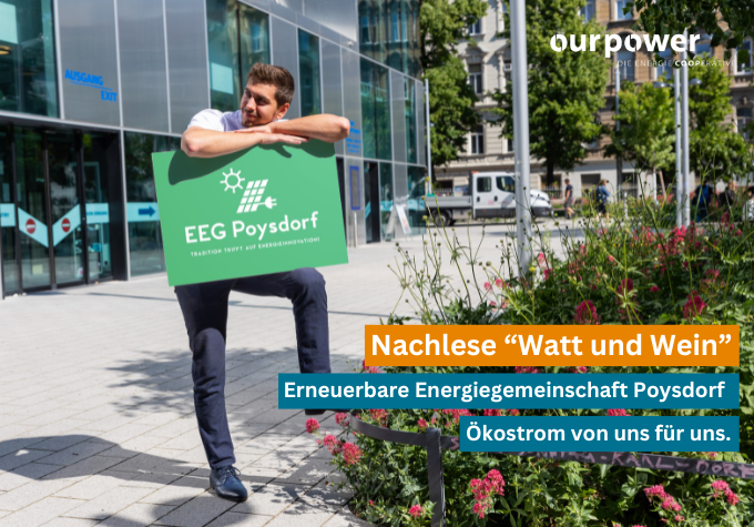 Nachlese "Watt & Wein", Erneuerbare Energiegemeinschaft Poysdorf, Ökostrom von uns für uns.